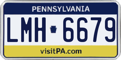 PA license plate LMH6679