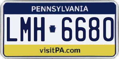 PA license plate LMH6680