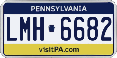 PA license plate LMH6682