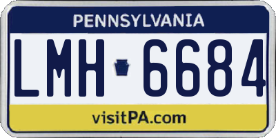 PA license plate LMH6684