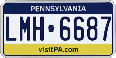PA license plate LMH6687