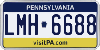 PA license plate LMH6688