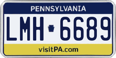 PA license plate LMH6689