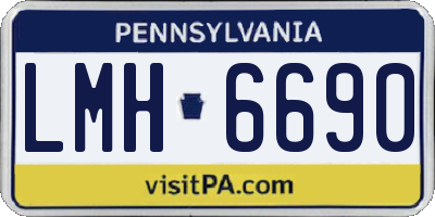 PA license plate LMH6690