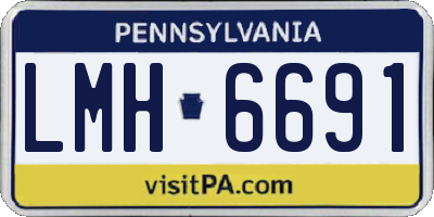 PA license plate LMH6691