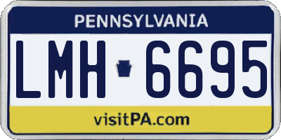 PA license plate LMH6695