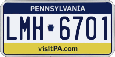 PA license plate LMH6701