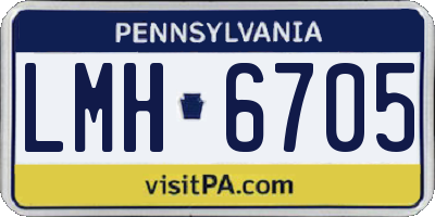 PA license plate LMH6705