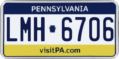 PA license plate LMH6706