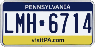 PA license plate LMH6714