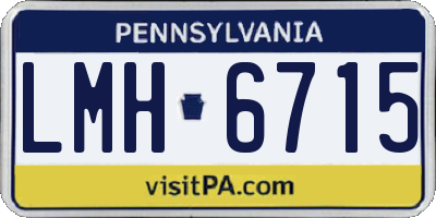 PA license plate LMH6715