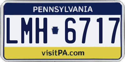PA license plate LMH6717