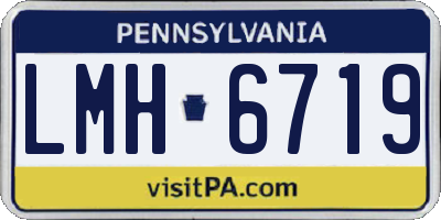 PA license plate LMH6719