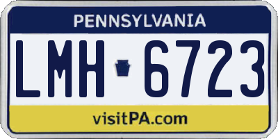 PA license plate LMH6723