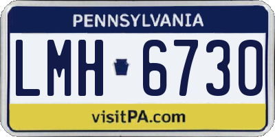 PA license plate LMH6730