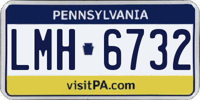 PA license plate LMH6732