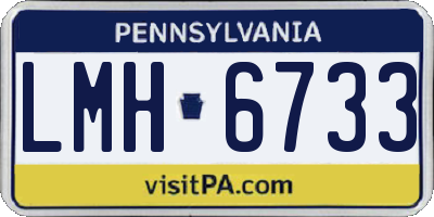PA license plate LMH6733