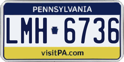 PA license plate LMH6736