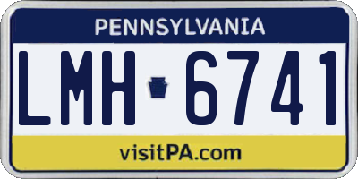 PA license plate LMH6741