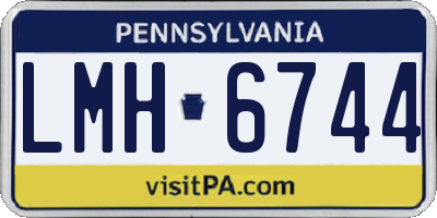 PA license plate LMH6744