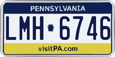 PA license plate LMH6746