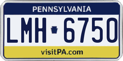 PA license plate LMH6750