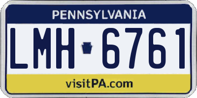 PA license plate LMH6761