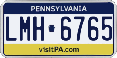 PA license plate LMH6765