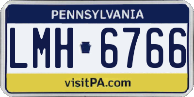 PA license plate LMH6766