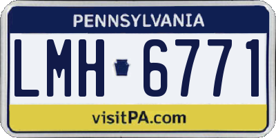PA license plate LMH6771