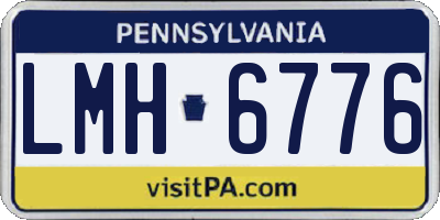 PA license plate LMH6776
