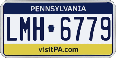 PA license plate LMH6779