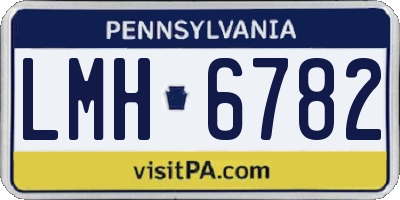 PA license plate LMH6782