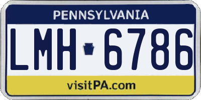 PA license plate LMH6786