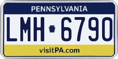 PA license plate LMH6790