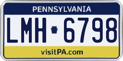 PA license plate LMH6798