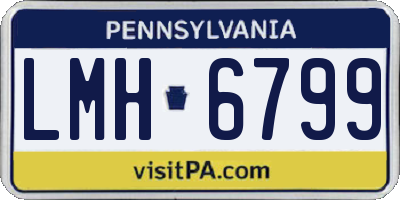 PA license plate LMH6799