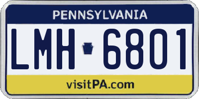 PA license plate LMH6801