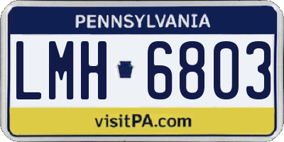 PA license plate LMH6803