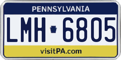 PA license plate LMH6805