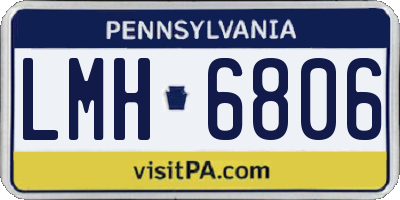 PA license plate LMH6806