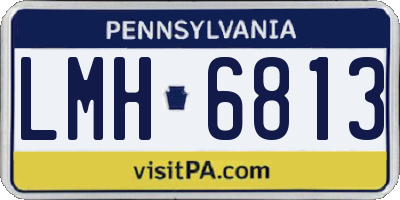 PA license plate LMH6813
