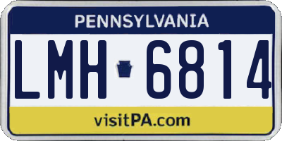PA license plate LMH6814