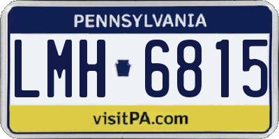 PA license plate LMH6815