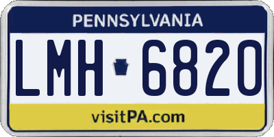 PA license plate LMH6820
