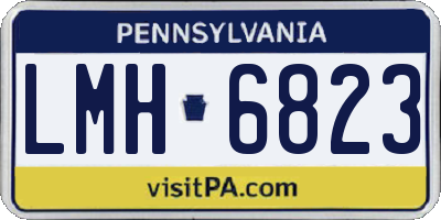 PA license plate LMH6823