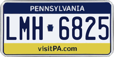 PA license plate LMH6825