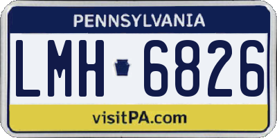 PA license plate LMH6826