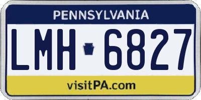 PA license plate LMH6827
