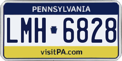 PA license plate LMH6828